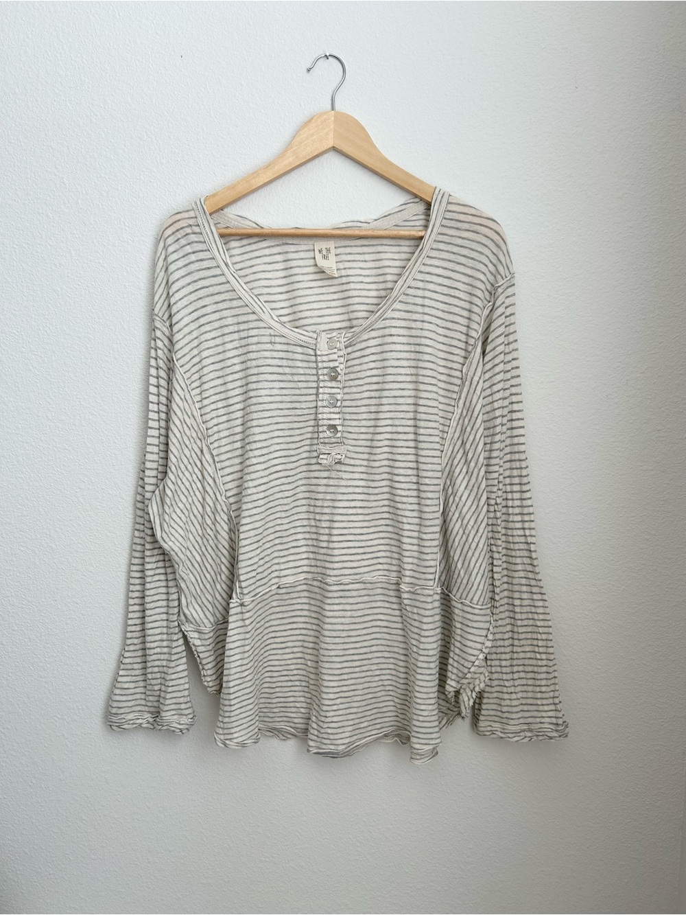 We The Free Hong Kong Striped Henley Top - Large